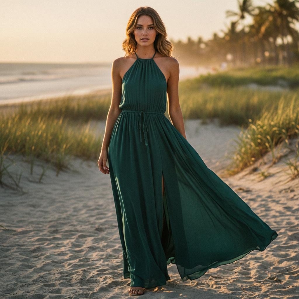 Summer Boho Maxi Dress Women High Slit Beach Party Sundress XXL