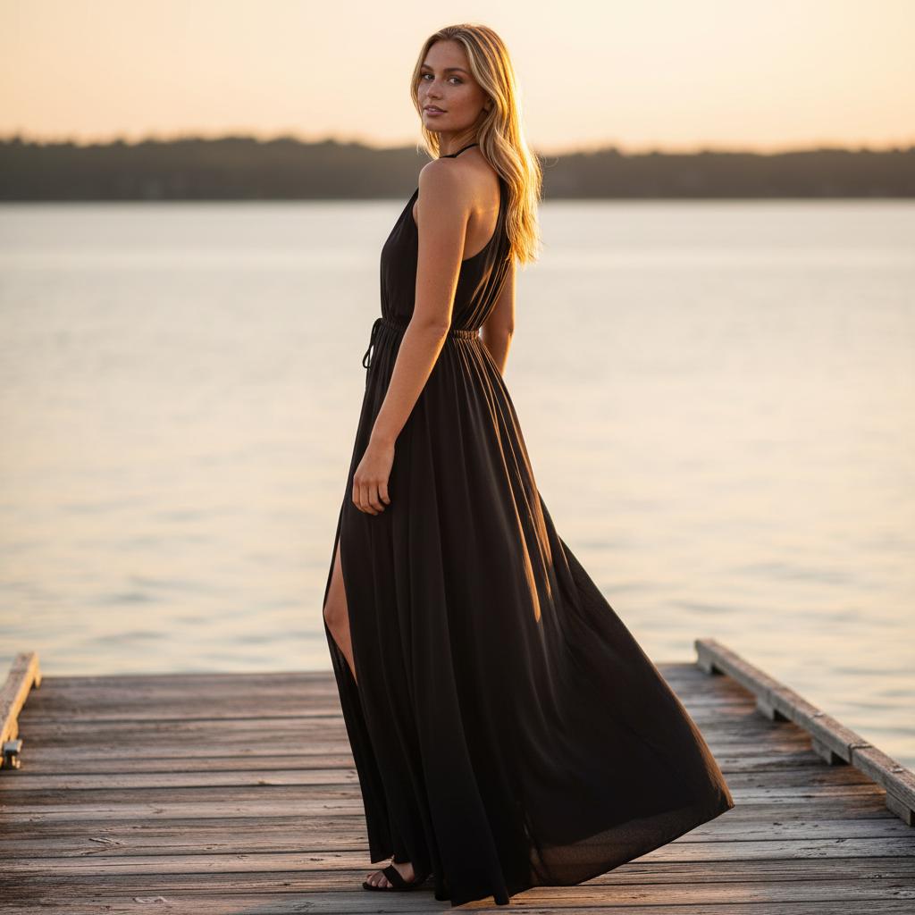 Boho Beach Maxi Dress High Split Summer Tunic Sundress Party XXL