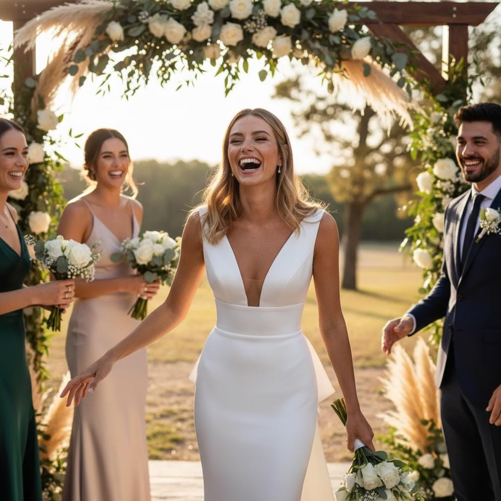 Simple Boho Wedding Maxi Dress High Waist Bridesmaid Elopement Party Dress