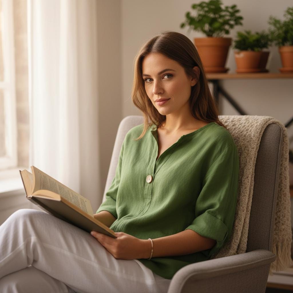 Casual Cotton Linen V Neck Blouse 3/4 Sleeve Boho Summer Shirt