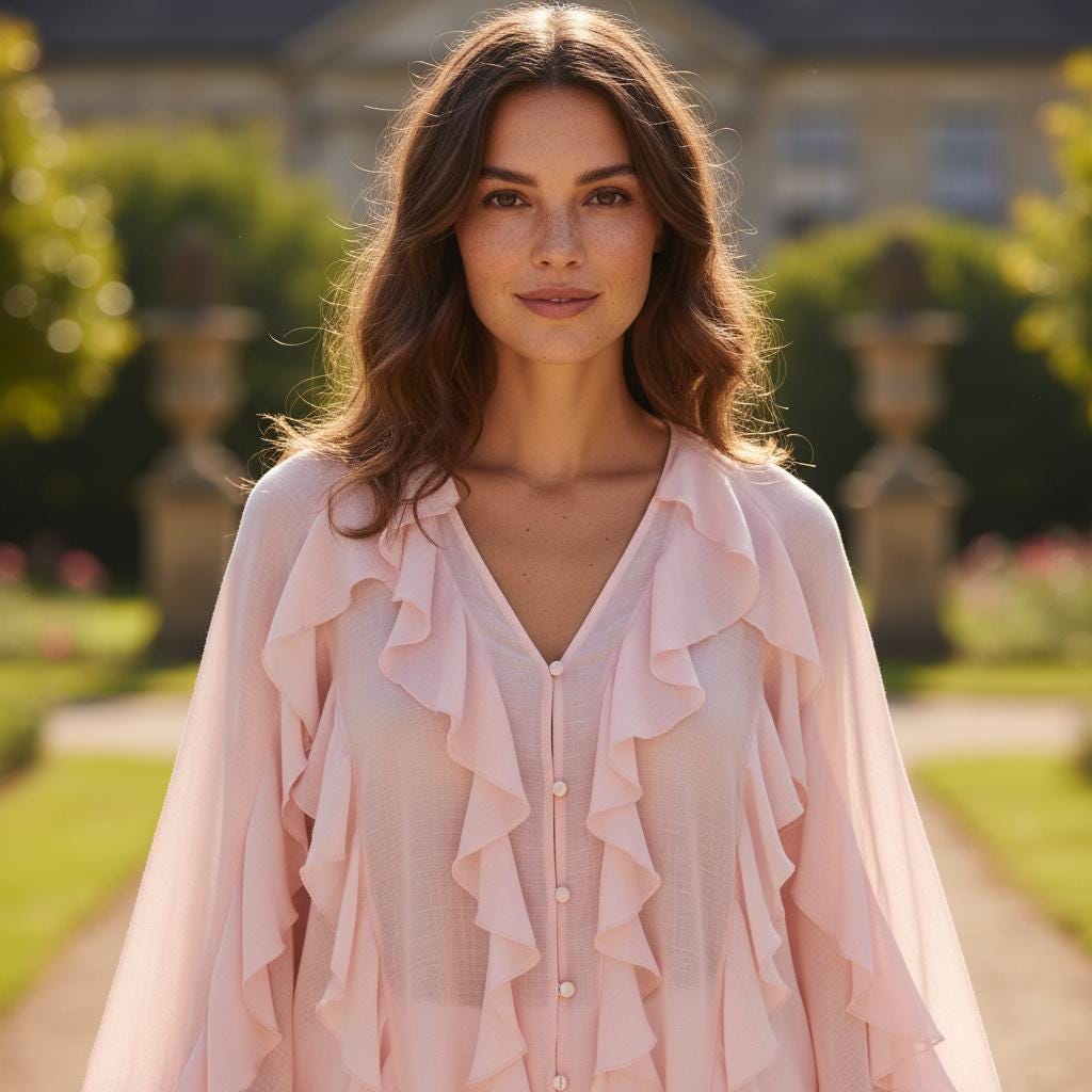 Boho Ruffled Lace Up V Neck Blouse Loose Spring Top