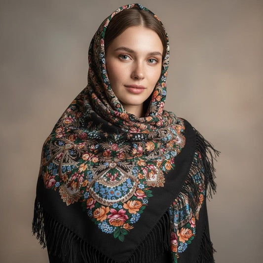 Bohemian Tassel Shawl Scarf Women Large Warm Printed Wrap