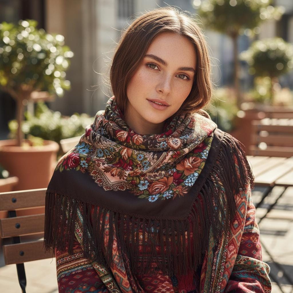 Ethnic Boho Shawl Women Warm Tassel Blanket Scarf Wrap