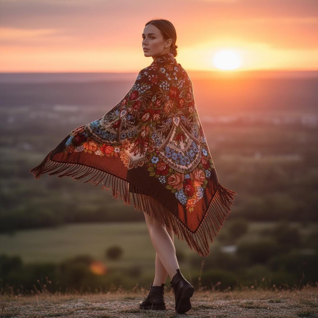 Ethnic Boho Shawl Women Warm Tassel Blanket Scarf Wrap