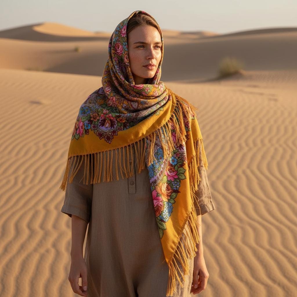 Boho Ethnic Tassel Shawl Women Large Warm Winter Scarf Wrap