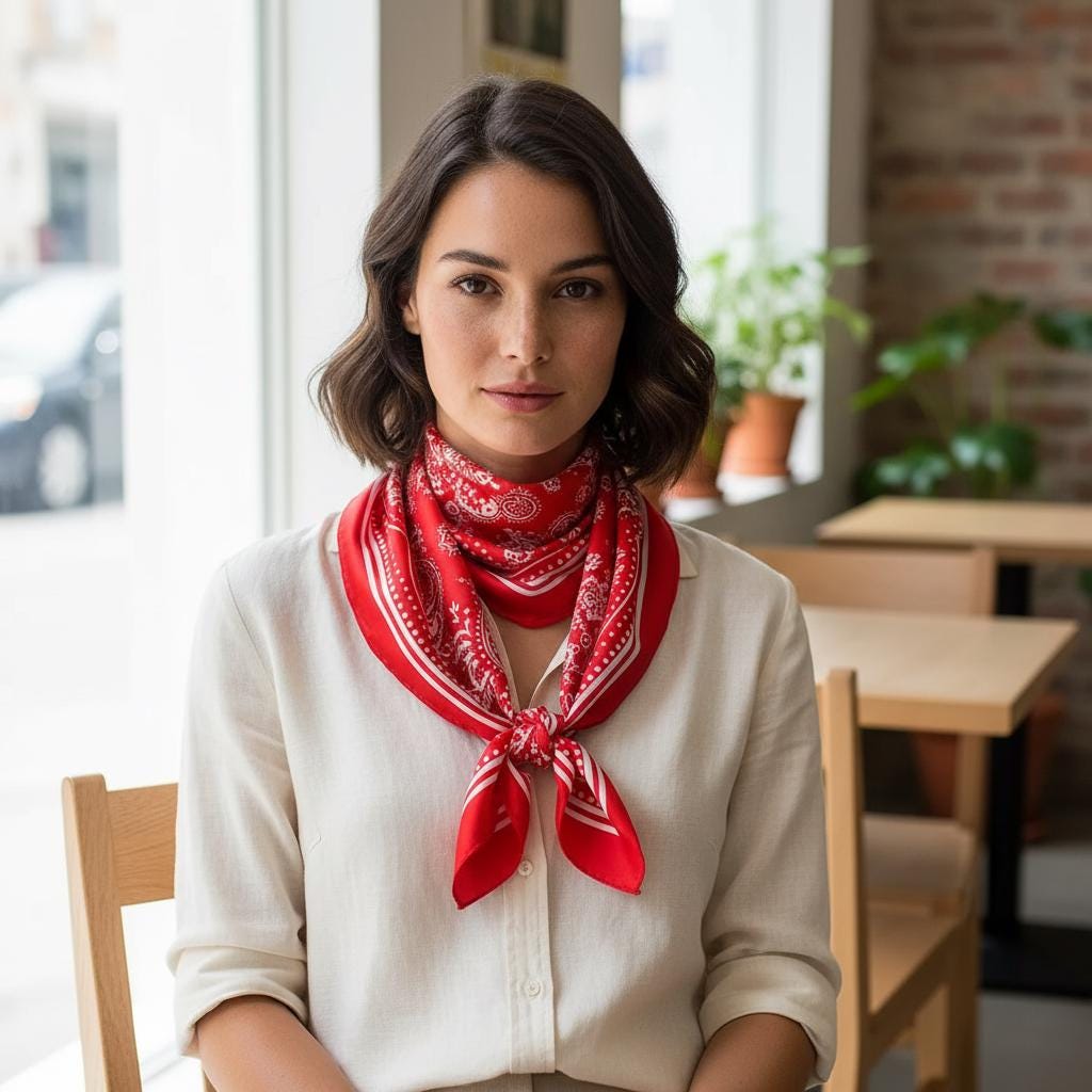 Boho Paisley Head Scarf 70x70cm Silk Kerchief Women