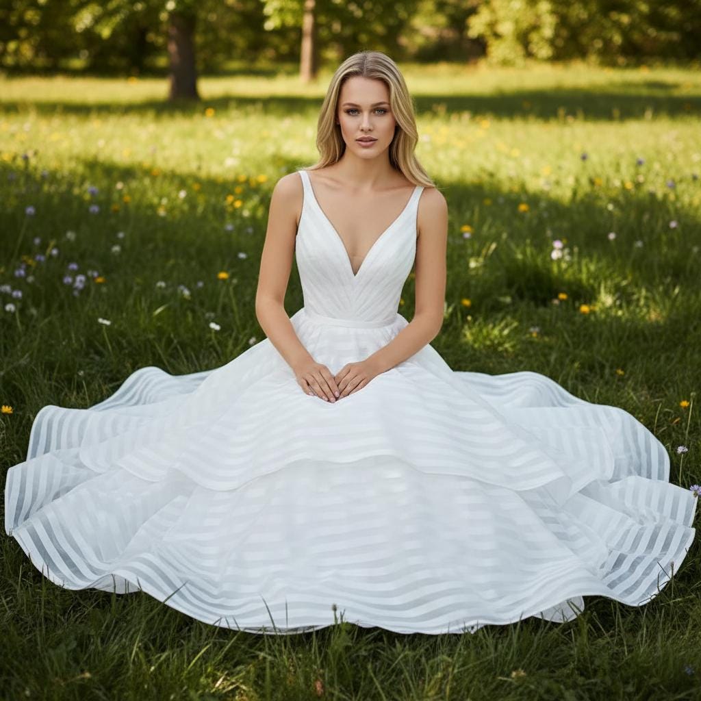 Boho White Open Back Lace Wedding Dress Sleeveless Simple Bridal Gown