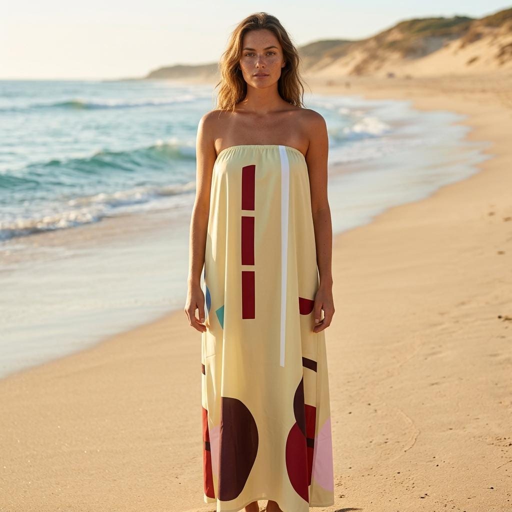 Elegant Printed Sleeveless Maxi Dress Women Summer Beach Vacation Loose Fit