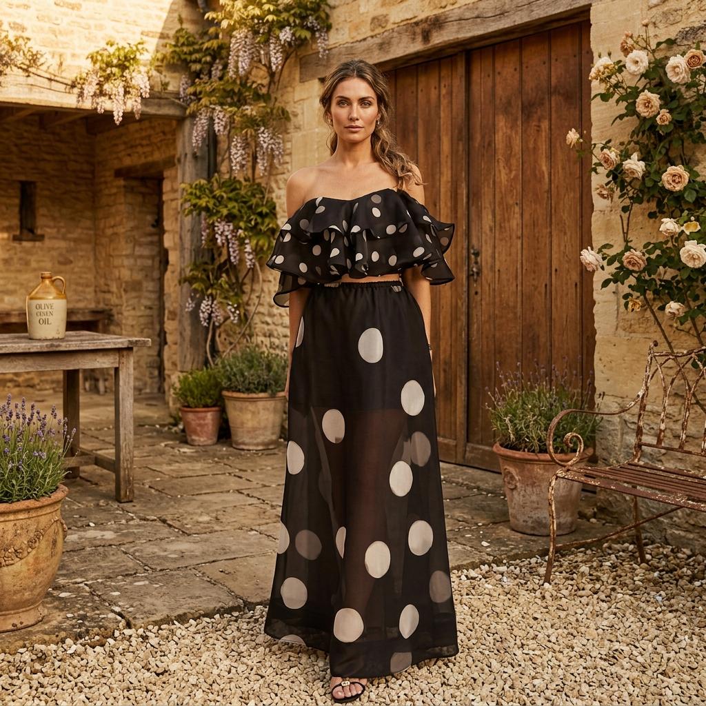 Sexy Floral Off Shoulder Skirt Set Women Boho Holiday Outfit