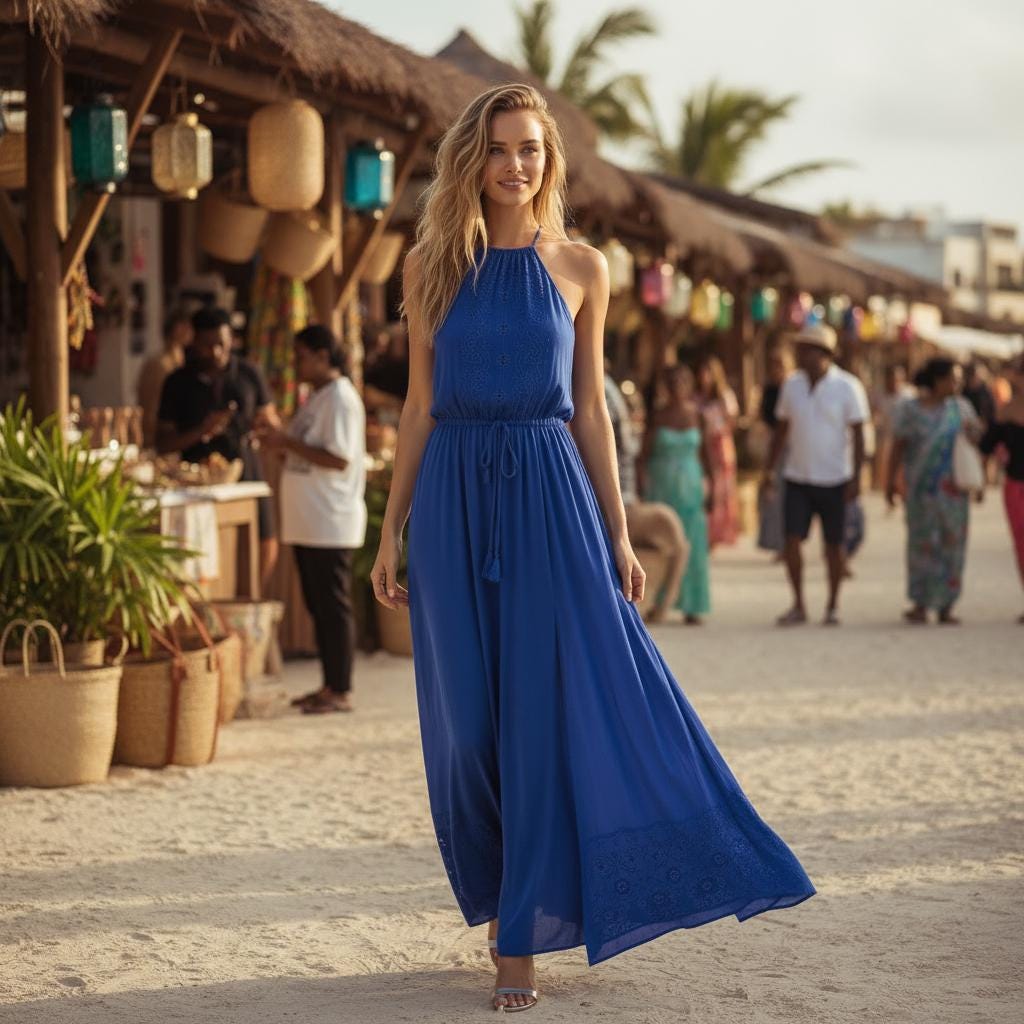 Boho High Split Maxi Dress Summer Beach Party Evening Sundress XXL