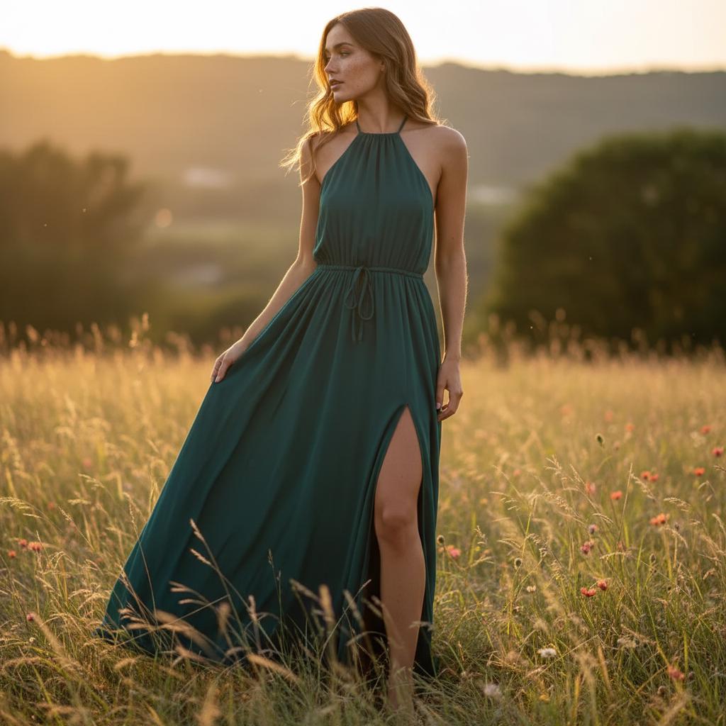 Summer Boho Maxi Dress Women High Slit Beach Party Sundress XXL