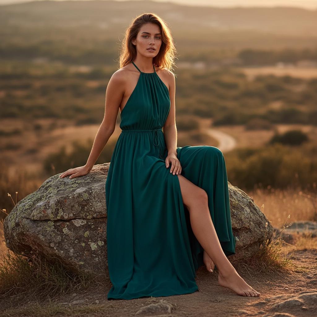 Summer Boho Maxi Dress Women High Slit Beach Party Sundress XXL
