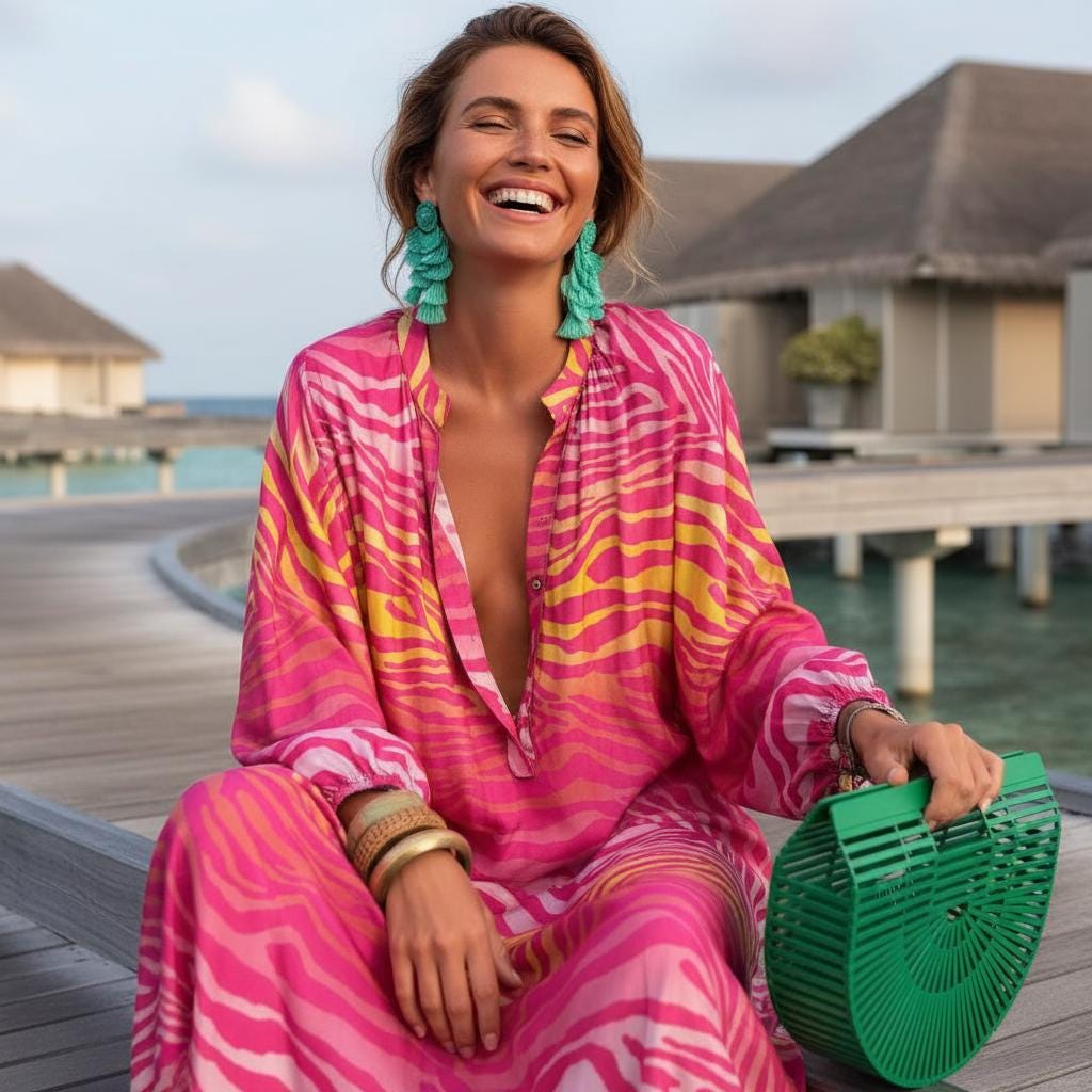 Boho Beach Maxi Dress Long Sleeve Flowy Elegant Dress