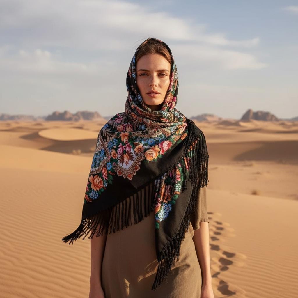 Bohemian Tassel Shawl Scarf Women Large Warm Printed Wrap