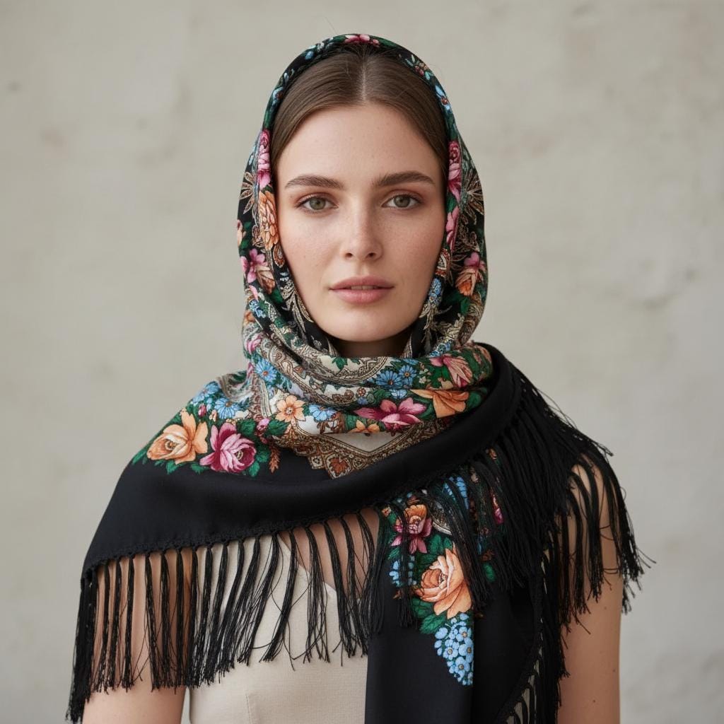 Bohemian Tassel Shawl Scarf Women Large Warm Printed Wrap