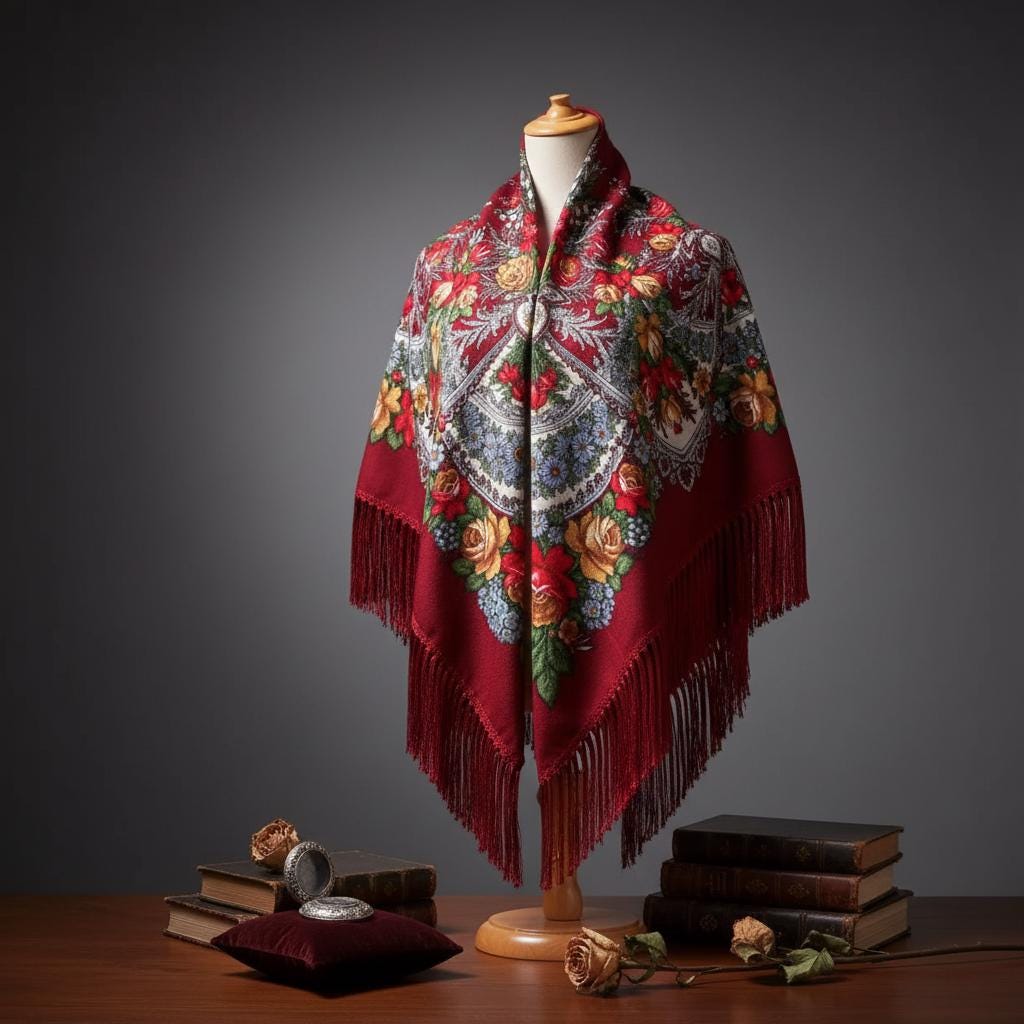 Boho Printed Blanket Scarf Women Warm Tassel Shawl Wrap