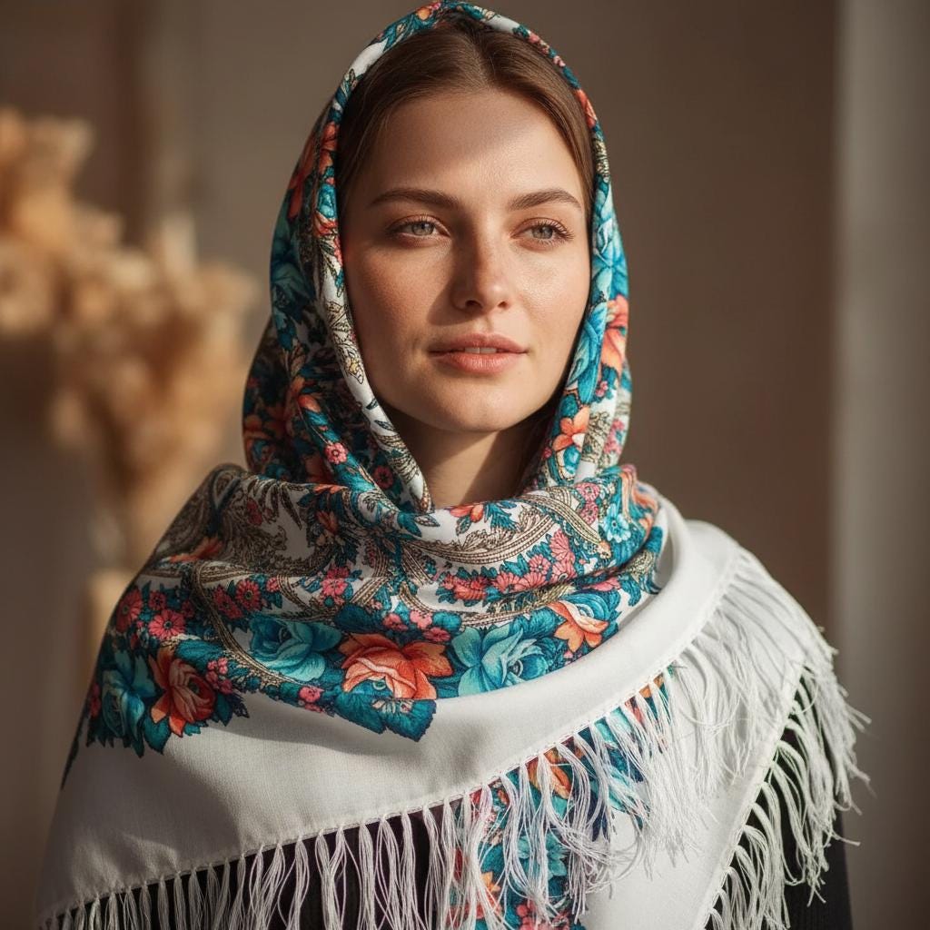 Large Bohemian Shawl Tassel Scarf Warm Winter Wrap Women