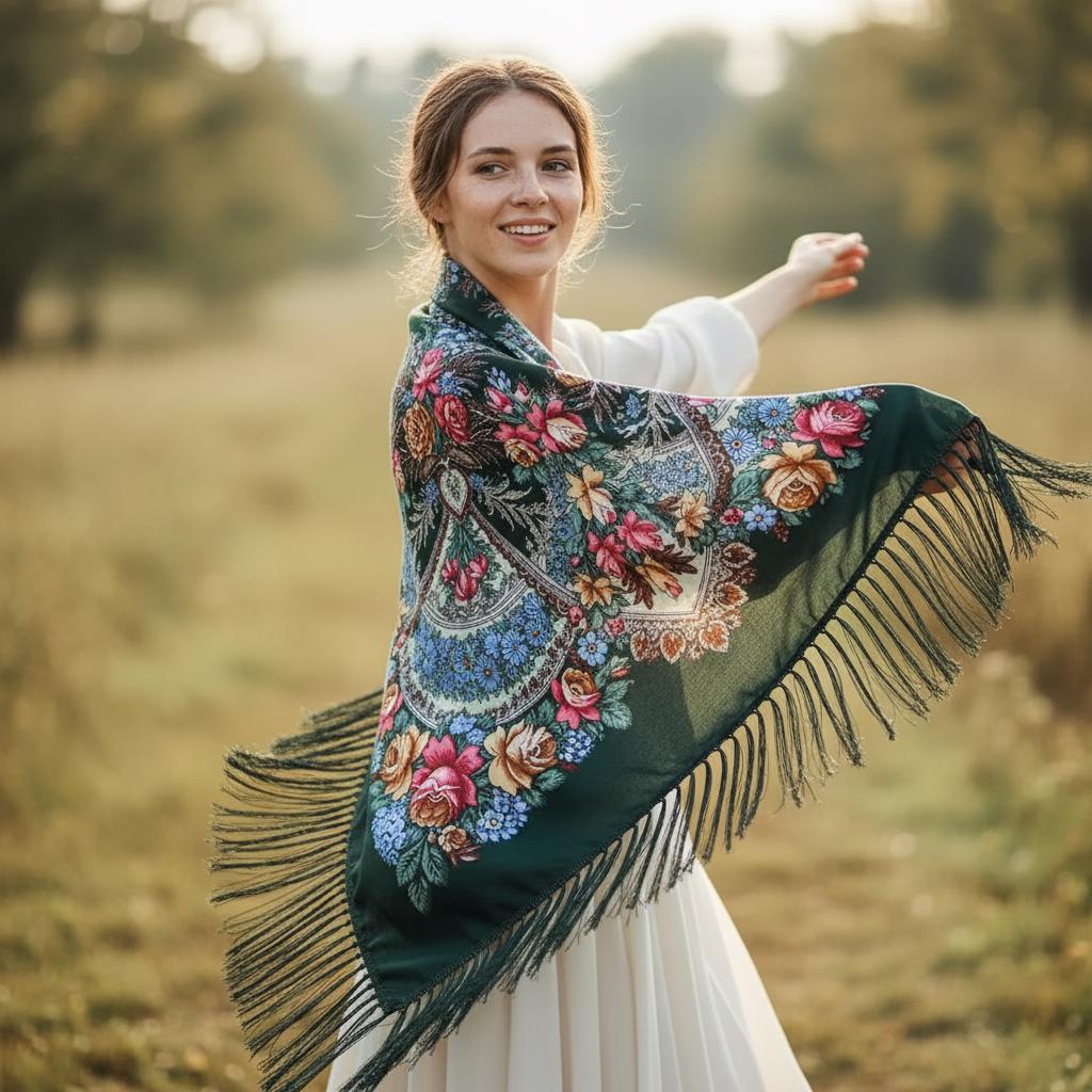 Oversized Bohemian Scarf Women Tassel Warm Winter Shawl