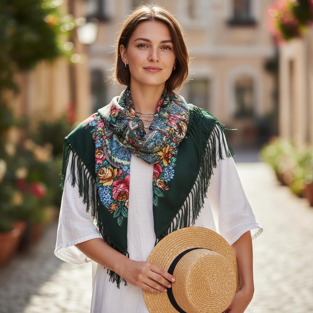 Oversized Bohemian Scarf Women Tassel Warm Winter Shawl