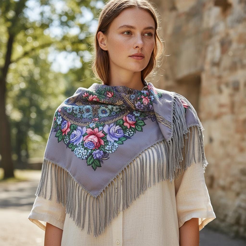 Boho Blanket Scarf Tassel Shawl Women Warm Ethnic Wrap