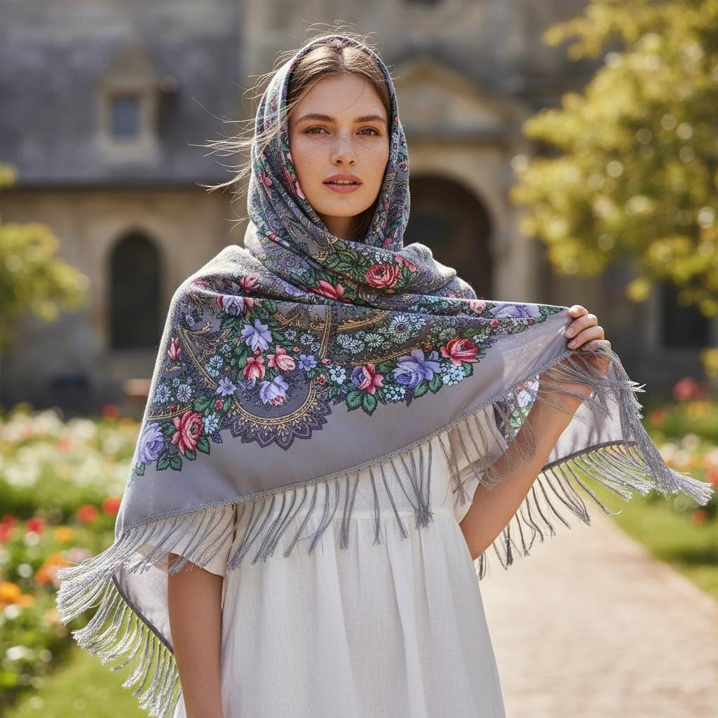 Boho Blanket Scarf Tassel Shawl Women Warm Ethnic Wrap