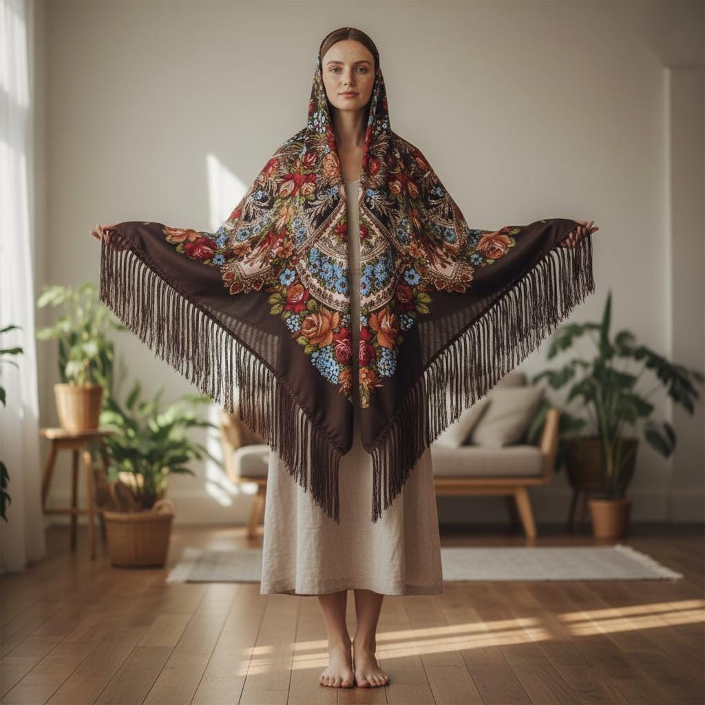 Ethnic Boho Shawl Women Warm Tassel Blanket Scarf Wrap