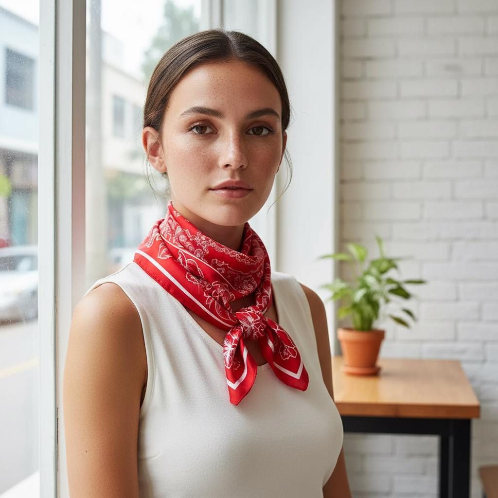 Paisley Silk Square Scarf Women Hair Bandana 70x70cm