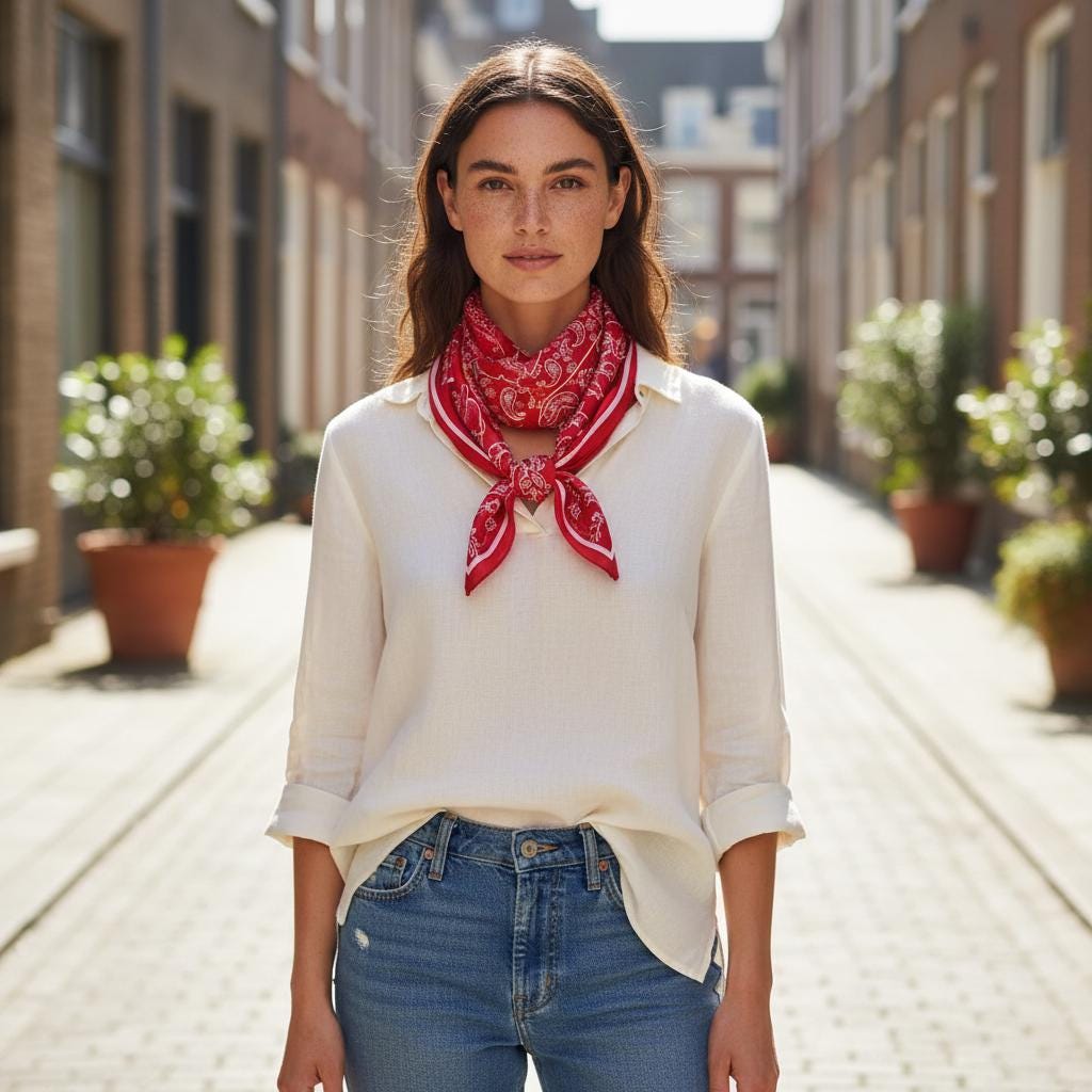 Paisley Silk Square Scarf Women Hair Bandana 70x70cm