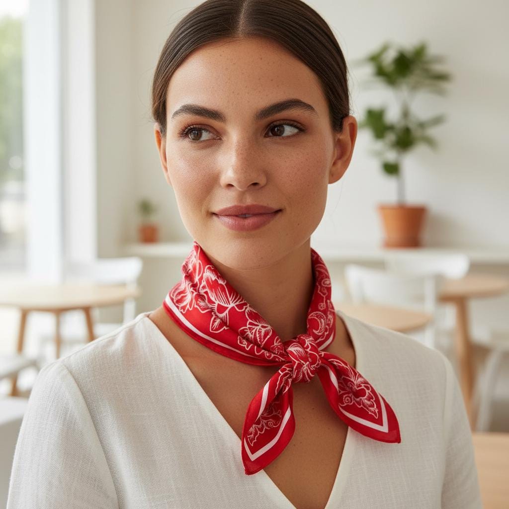 Paisley Silk Square Scarf Women Hair Bandana 70x70cm