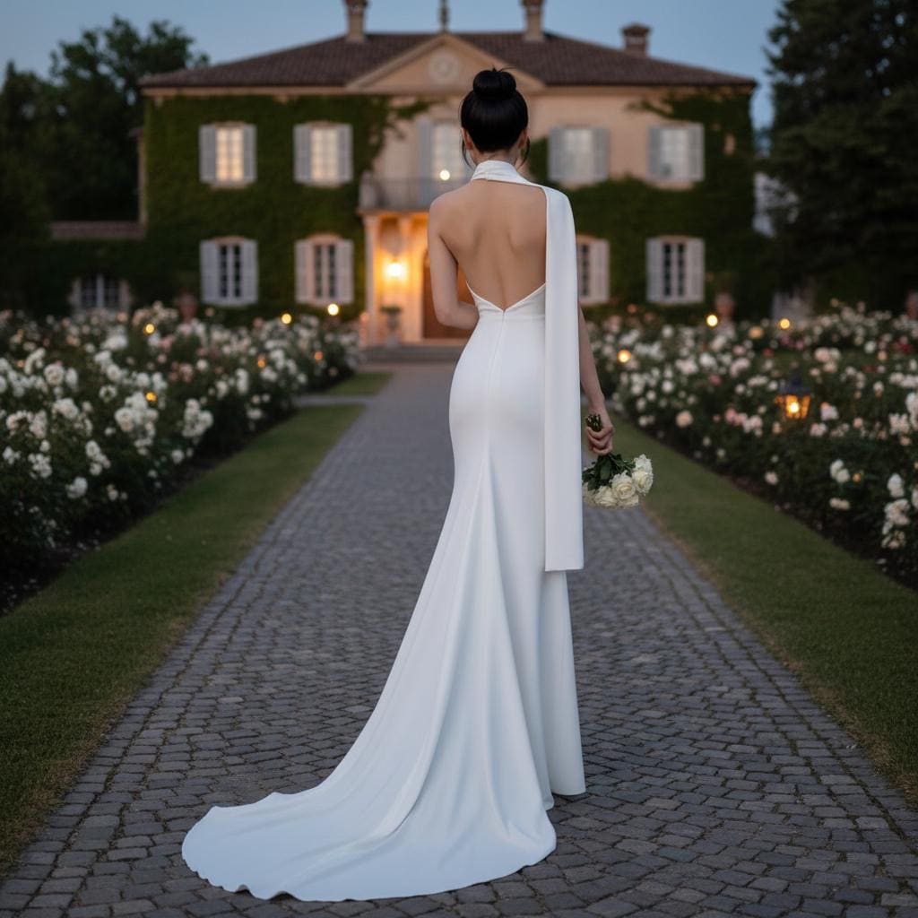 Boho Off Shoulder Ribbon Evening Dress High Waist Slim Wedding Guest