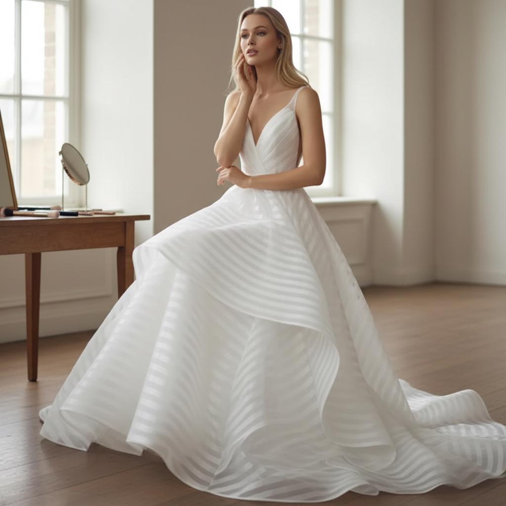 Boho White Open Back Lace Wedding Dress Sleeveless Simple Bridal Gown