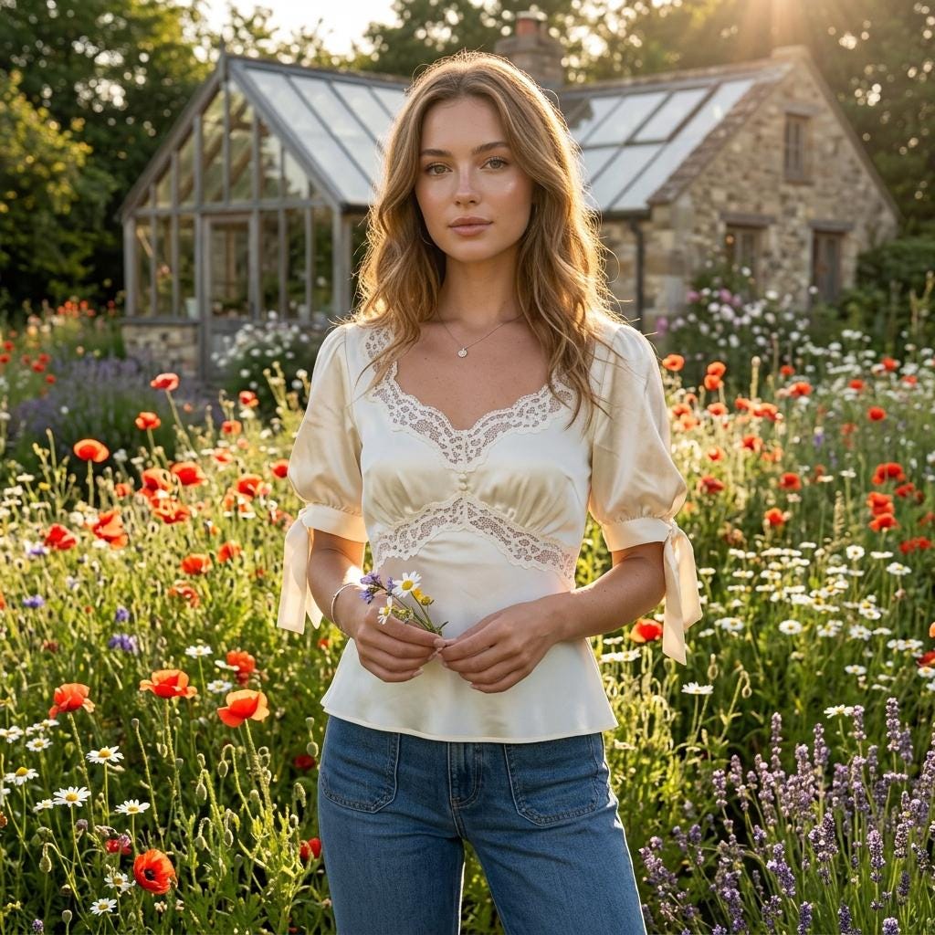 Elegant Lace Patchwork V-Neck Blouse Lace Up Waist Summer Top