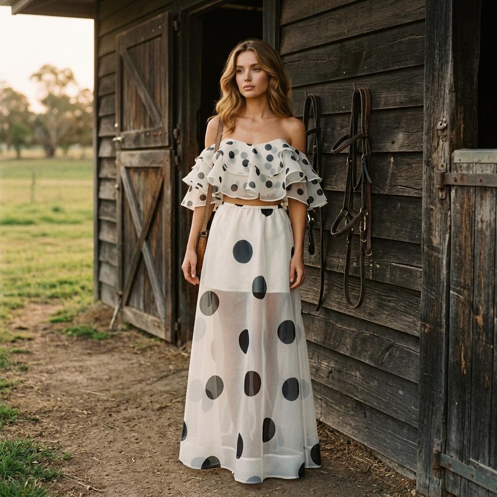 Floral Two Piece Maxi Skirt Set Women Summer Vacation Outfit