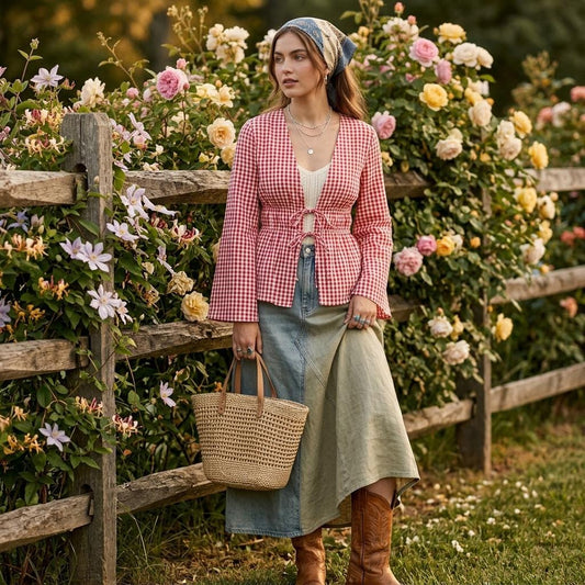 Romantic Striped Puff Sleeve Bow Tie Casual Women Shirt