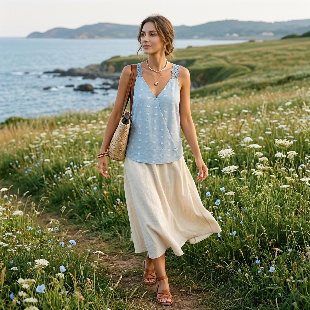 Boho Floral Embossed Sleeveless Wrap Top for Summer Beach Vacation