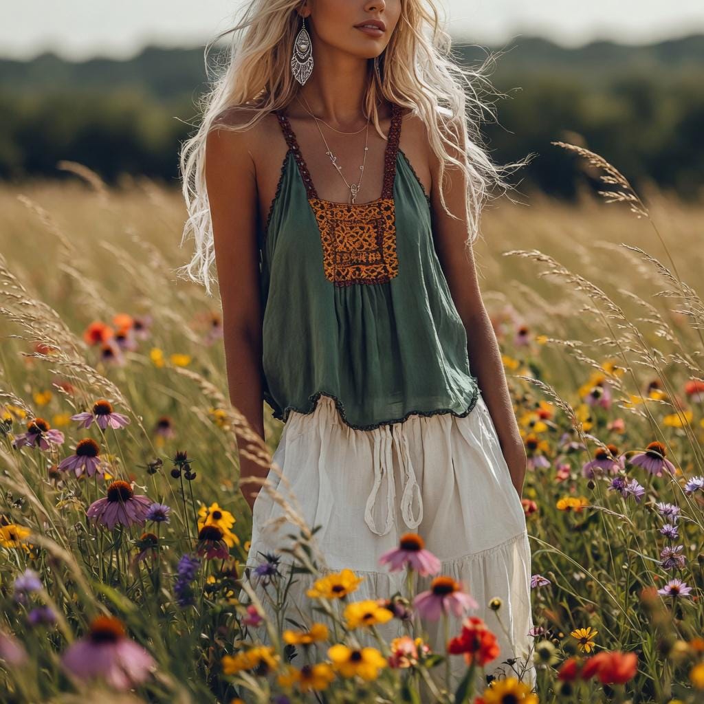 Retro Boho Lace Crochet Sling Top Women Summer Blouse
